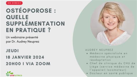 Webinaire Ost Oporose Quelle Suppl Mentation En Pratique