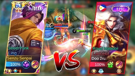 LING VS PRO LANCELOT HARD GAME WHO WILL WIN Mobile Legends YouTube