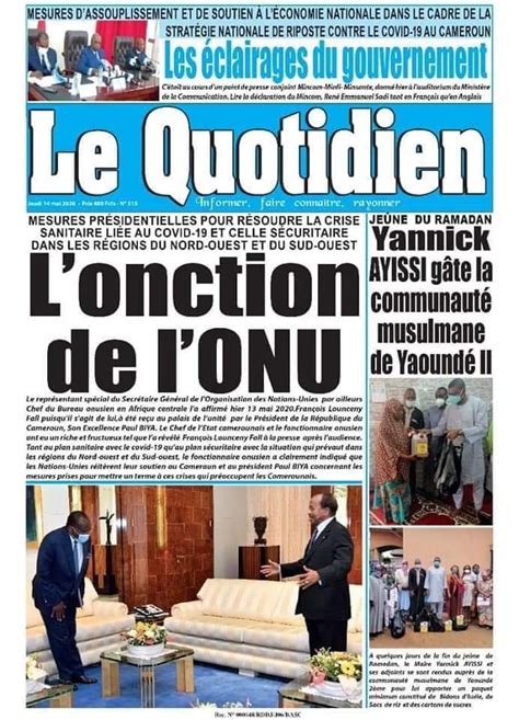 Mimi Mefo Info On Twitter What The Papers Say This Morning Cameroon