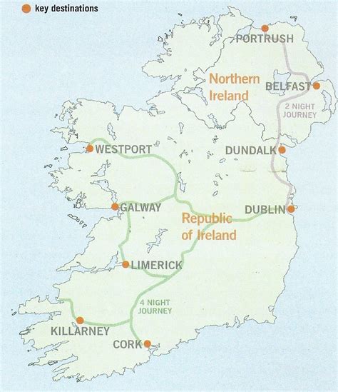 Northern Ireland Railways Map