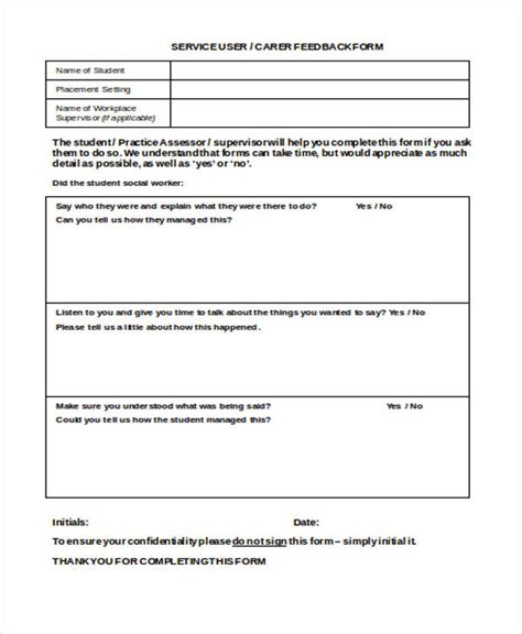 FREE 27+ Sample Student Feedback Forms in PDF | MS Word | Excel