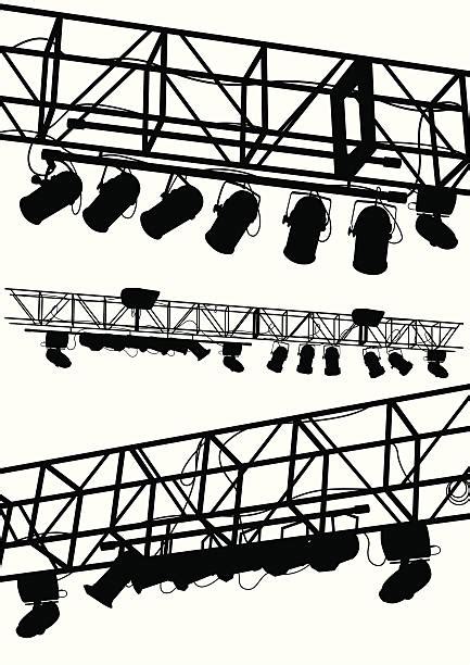 Stage Lights Silhouette stock vectors - iStock