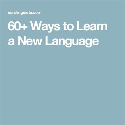 100 Ways To Make Language Learning A Part Of Your Day Eurolinguiste