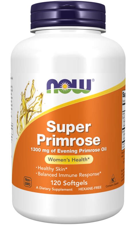 Super Primrose 1300 mg - 120 Soft Gels | NOW Brand Vitamins and Supplements