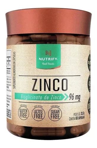 Bisglicinato de zinc vegano Nutrify 60 cápsulas MercadoLibre