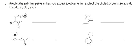 Solved B Predict The Splitting Pattern That You Expect To