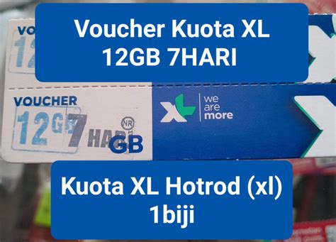 Voucher Kuota XL Xtra Hotrod Spesial 9GB Nasional 7 Hari Atau 12GB