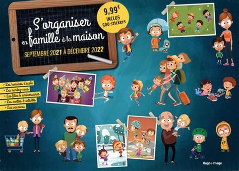 Calendrier s organiser en famille à la maison 500 stickers inclus