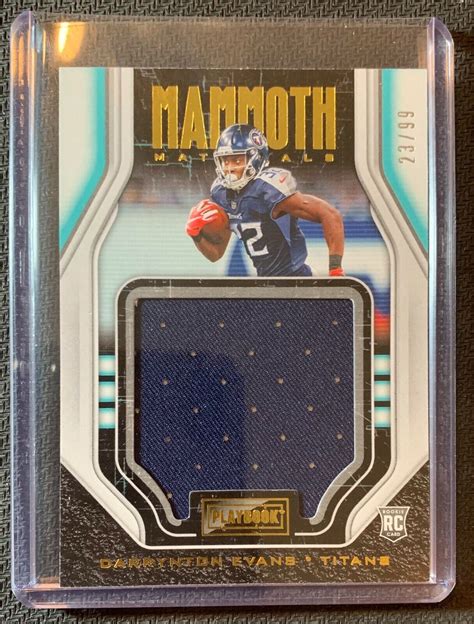 2020 Panini Playbook Mammoth Patch Darrynton Evans Rc 23 99 Near Mint