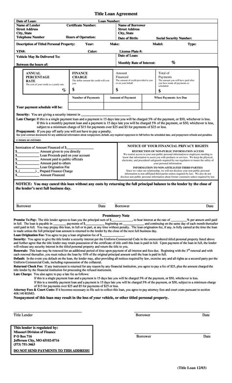 40+ Free Loan Agreement Templates [Word & PDF] ᐅ TemplateLab