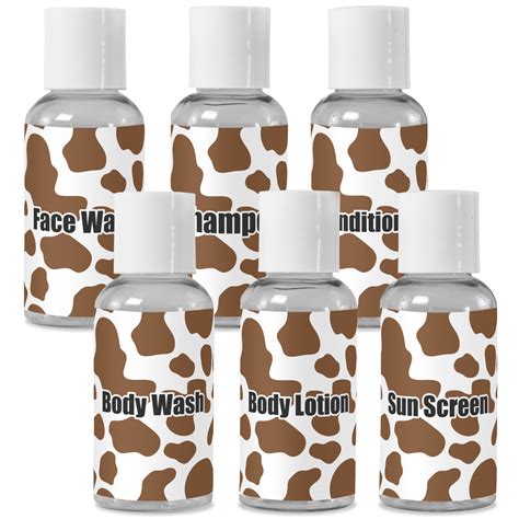 Cow Print Travel Bottles Personalized Youcustomizeit