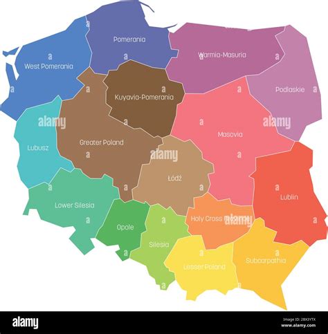 Voivodeships Of Poland Map Of Regional Country Administrative