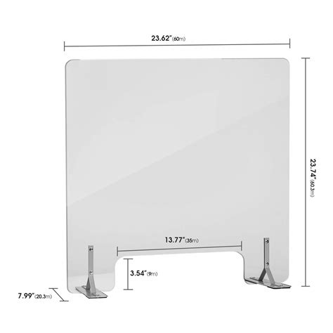 J JACKCUBE DESIGN Sneeze Guard For Countertop Plexiglass Protective