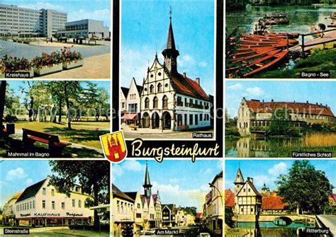 Ak Ansichtskarte Burgsteinfurt Kreishaus Rathaus Bagnosee Schloss