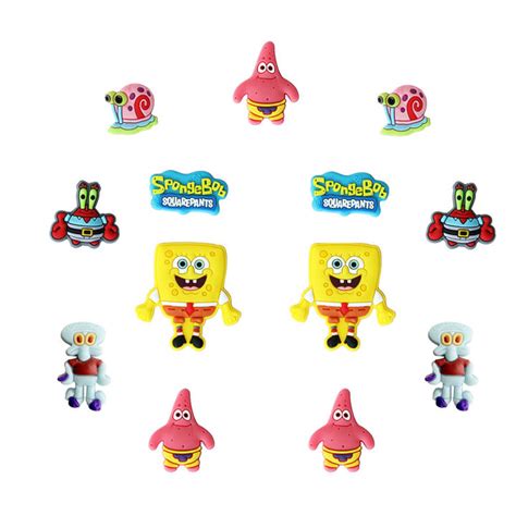 Pcs Set Cute Cartoon Spongebob Patrick Star Shoes Charms Hole Shoes