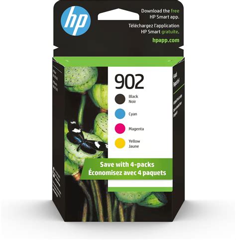 Original Hp 902 Black Cyan Magenta Yellow Ink Cartridges 4 Count Pack Works