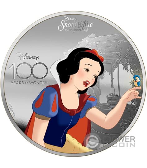 SNOW WHITE Disney 100 Years of Wonder 1 Oz Silber Münze 5 Solomon