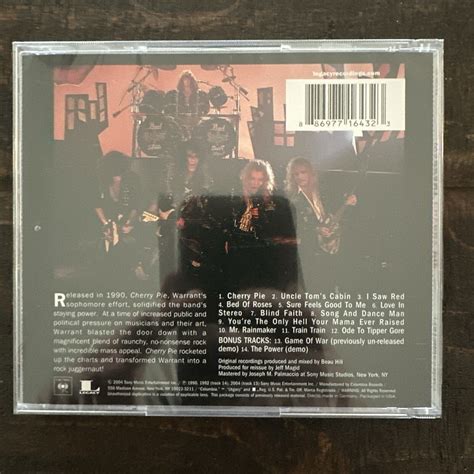 Warrant Cherry Pie Cd Newsealed 886977164323 Ebay