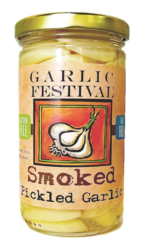 Garlic Festival Smoked Pickled Garlic Cloves In A Jar Smoked Pickled