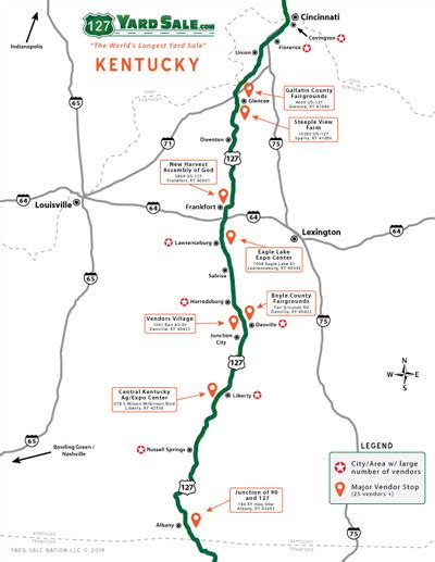 Printable 127 Yard Sale Route Maps