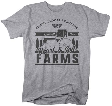 Men S Personalized Farm T Shirt Vintage Tractor Shirt Etsy