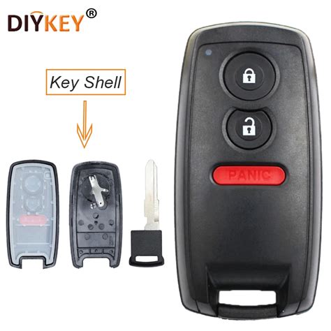 DIYKEY 3 Button Remote Key Shell Case Fob Uncut Blade For Suzuki SX4