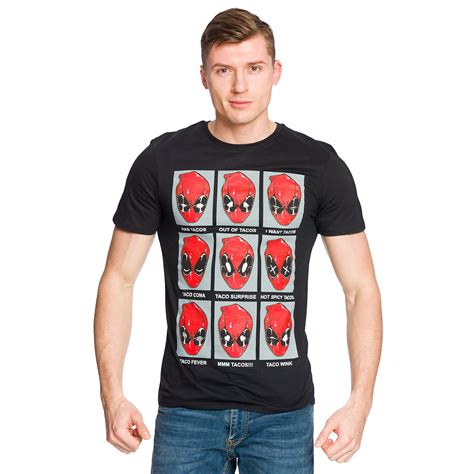 Deadpool Emotions T Shirt Schwarz Elbenwald