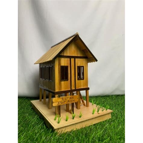 Jual Miniatur Rumah Adat Khas Aceh Miniatur Rumah Tradisional Shopee