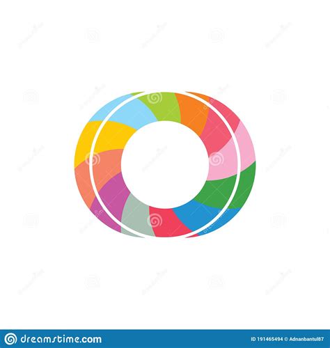 Circle Rotation Colorful Geometric Logo Vector Stock Vector