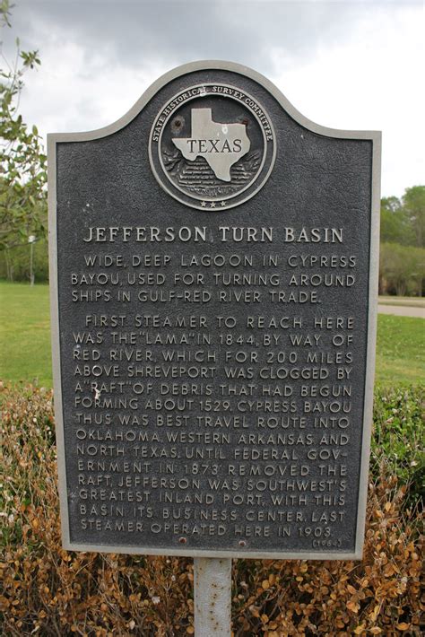 Jefferson Turn Basin Jefferson Texas Historical Marker Flickr