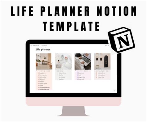 Notion, Notion Template, Personal Planner Notion Template, All in One Notion Template, Life ...