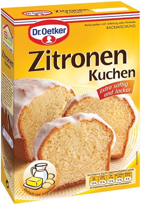 Amazon Dr Oetker Backmischung Zitronen Kuchen Pudding Mixes