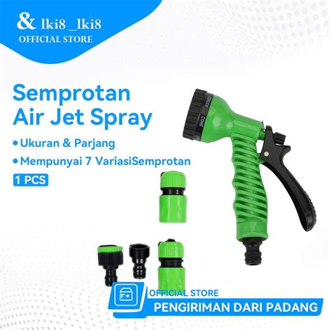 Jual KEPALA SEMPROTAN AIR JET SPRAY WATERGUN 7 PERLATAN KEBUN CUCI