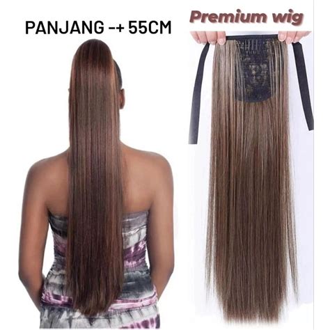 Jual Ikat Rambut Palsu Ponytail Panjang Lurus Hair Ekstension Kuncir