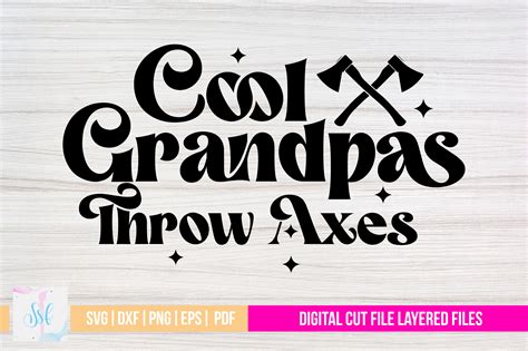 Cool Grandpas Throw Axes Svg Design Graphic By Svgstudiodesignfiles