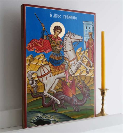 St George Slaying The Dragon Orthodox Icon Blessedmart