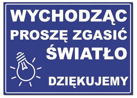 Tabliczka zgaś światło ZGASIĆ 21x15 pcv TABLICA zgasić hostel