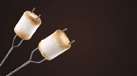 Two Golden Brown Marshmallows Stock Photo Download Image Now