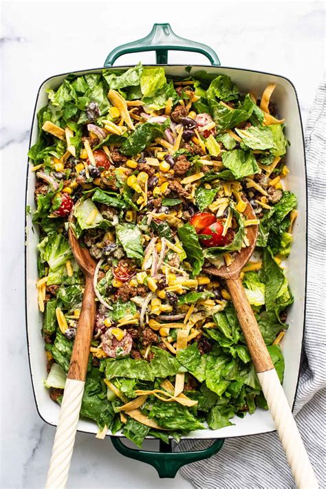 Make-Ahead Taco Salad - Fit Foodie Finds