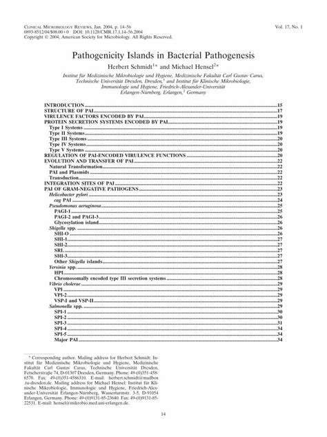 Pdf Pathogenicity Islands In Bacterial Pathogenesis Staphylococcus