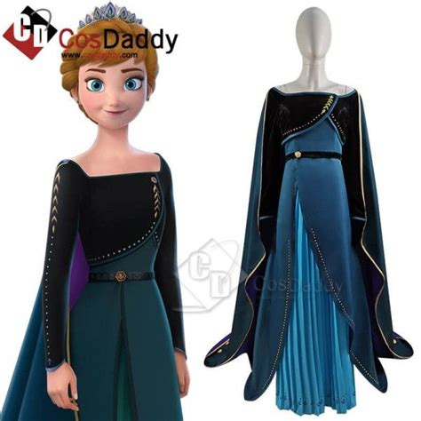 Disney Frozen 2 Anna Queen Dress Cosplay Costume For Adults Queen