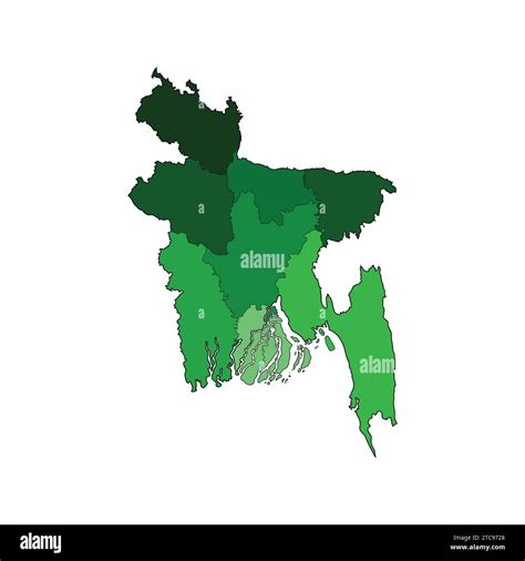 Detailed Map Of Bangladesh Illustration Vector Icon Bangladesh Map