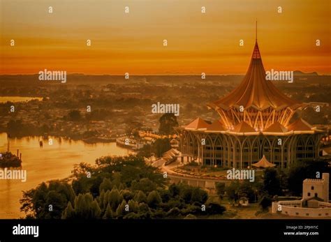 Aerial View Dewan Undangan Negeri Sarawak Stock Photo Alamy