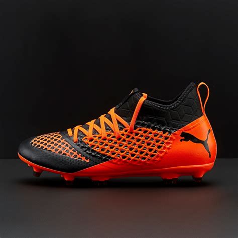 Puma Future Netfit Fg Ag Puma Black Shocking Orange Mens Soccer