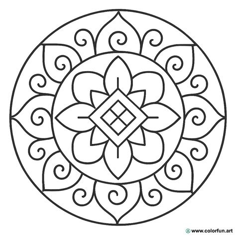 Mandalas Faceis Para Desenhar - Desenhos para colorir mandala fáceis de desenhar para crianças Para ...