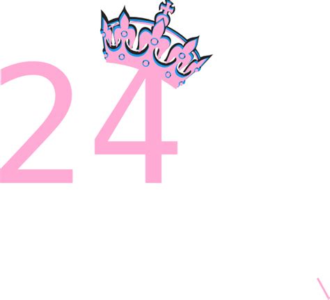 Pink Tilted Tiara And Number 24 Clip Art at Clker.com - vector clip art ...