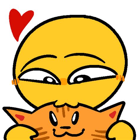 An orange tabby kiss emoji! commissioned by @rameroli feel free to use ...