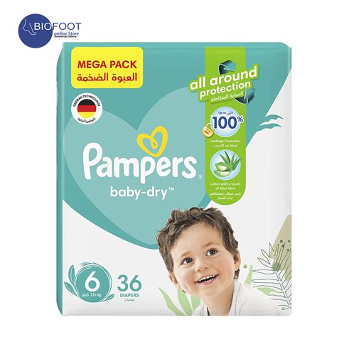 Pampers Baby Dry Diapers With Aloe Vera Lotion Size 6 13 Kg 36