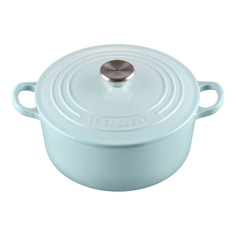 Le Creuset Round Casserole Oven Cm Sky Blue Ssknob Kg Villa Market