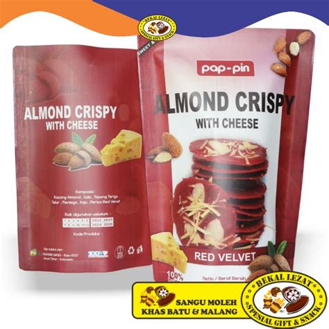 Jual Almond Crispy Cheese Red Velvet Oleh Oleh Malang Snack Cemulan